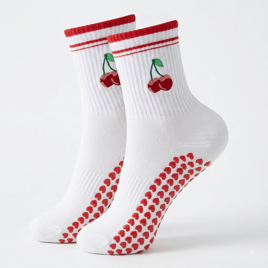 Chaussettes Pilates Cerise