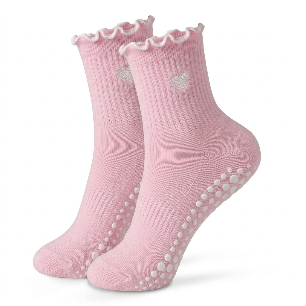 Chaussettes Cœur Rose