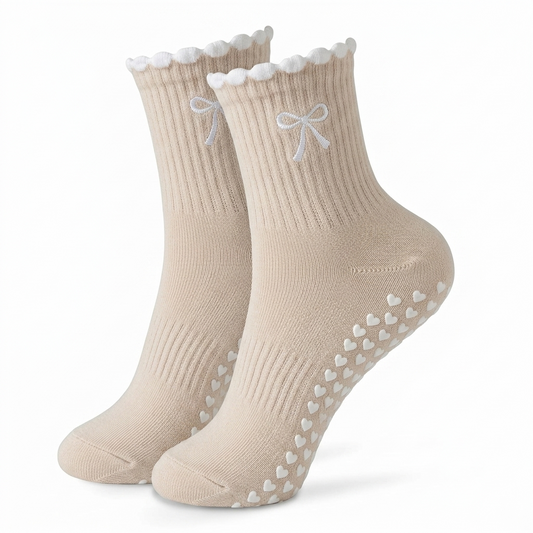 Chaussettes Papillon Crème