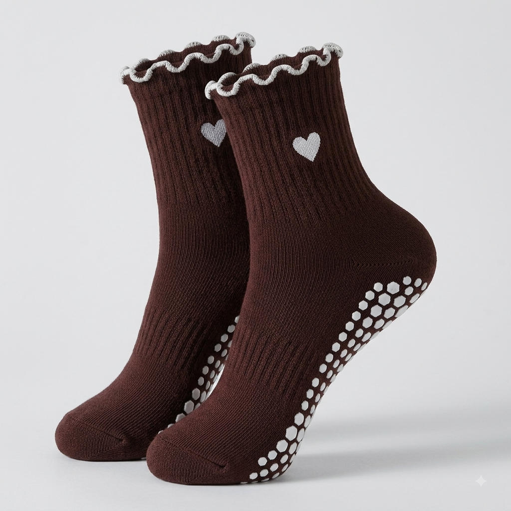 Chaussettes Cœur Bordeaux